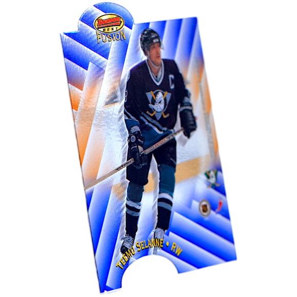 1998 Bowman's Best Mirror Image Fusion #F4 Teemu Selanne Fred Lindquist PSA 8 - Picture 5 of 8